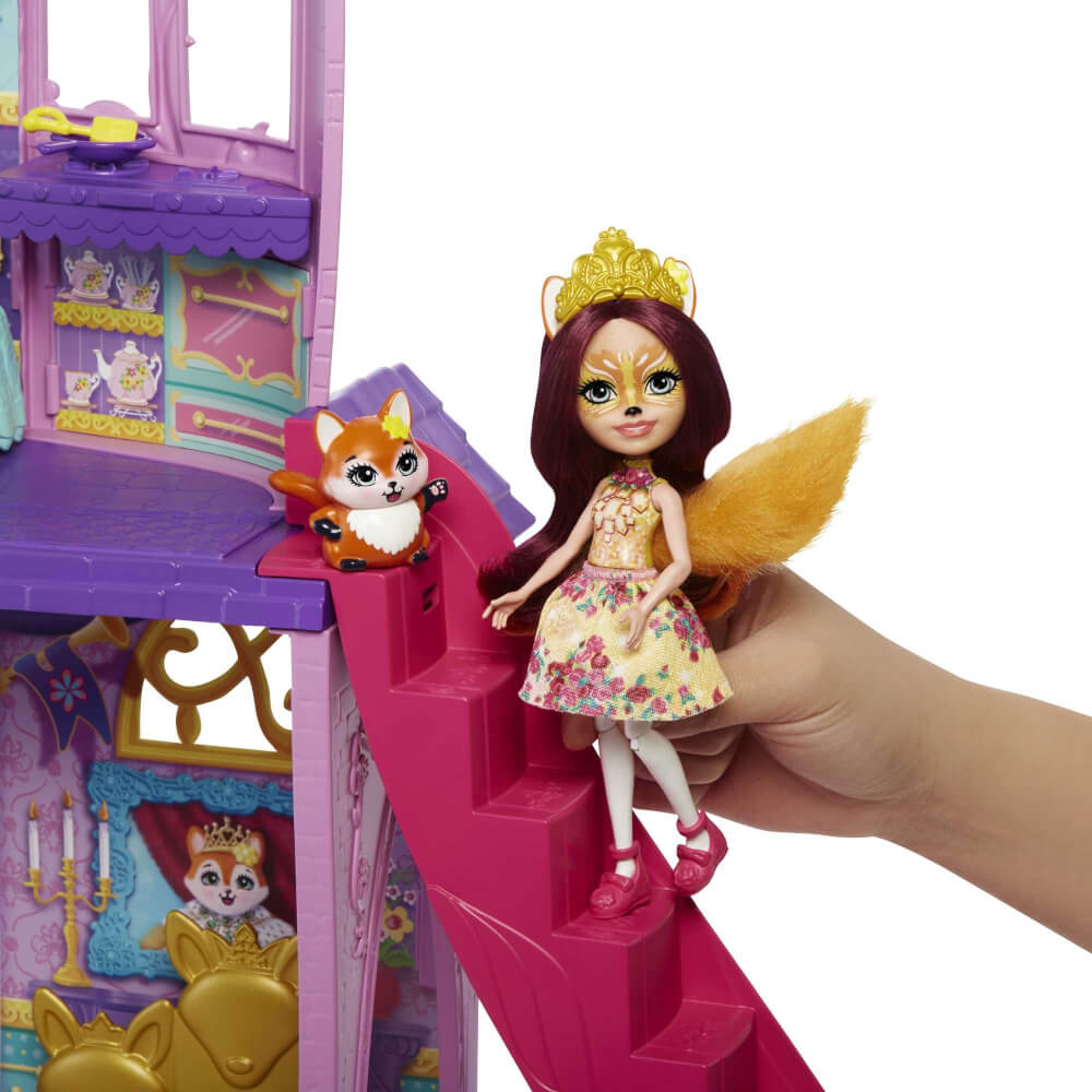 Mattel GYJ17 Enchantimals Royals Ballzauber Schloss mit Felicity Fox & Flick
