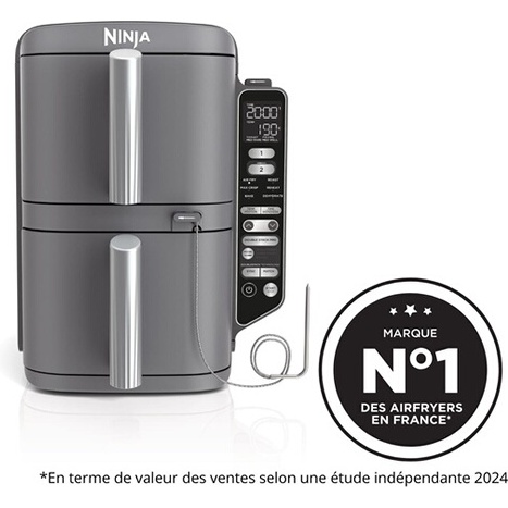 Friteuse sans huile Ninja Double Stack XL avec Thermosonde SmartCook SL451EU