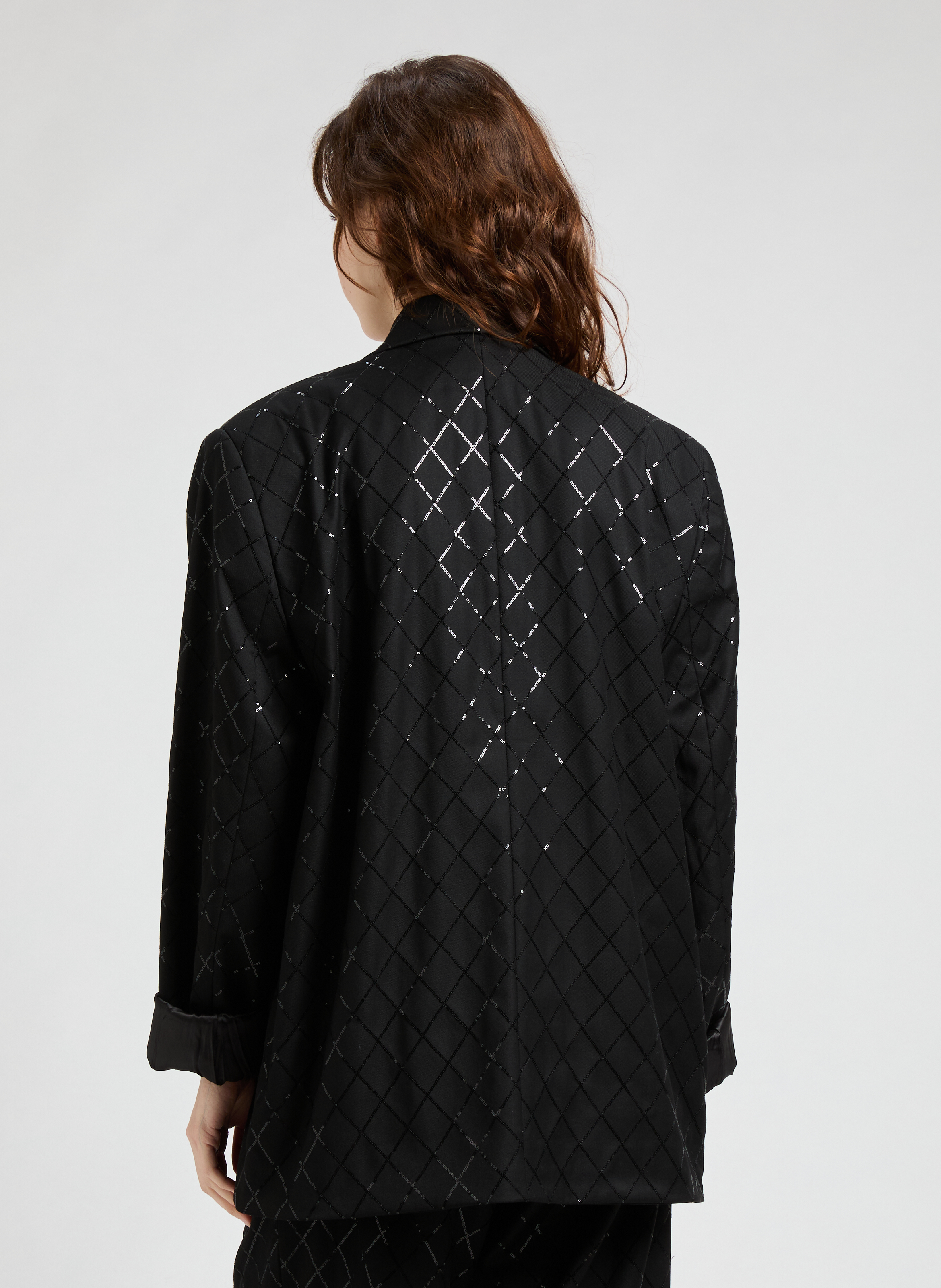 ROTATE Blazer Sequins Oversized - Noir