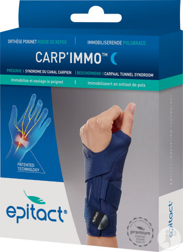 Epitact Orthèse Poignet Rigide De Repos Carp'Immo Syndrome Canal Carpien Taille M Droite 1 Pièce
