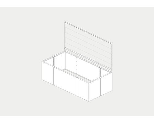 Palatino Urban verhoogde tuinbedset met trellis, 200 x 100 x 183 cm, bruin, inclusief staalkabel met klemmen