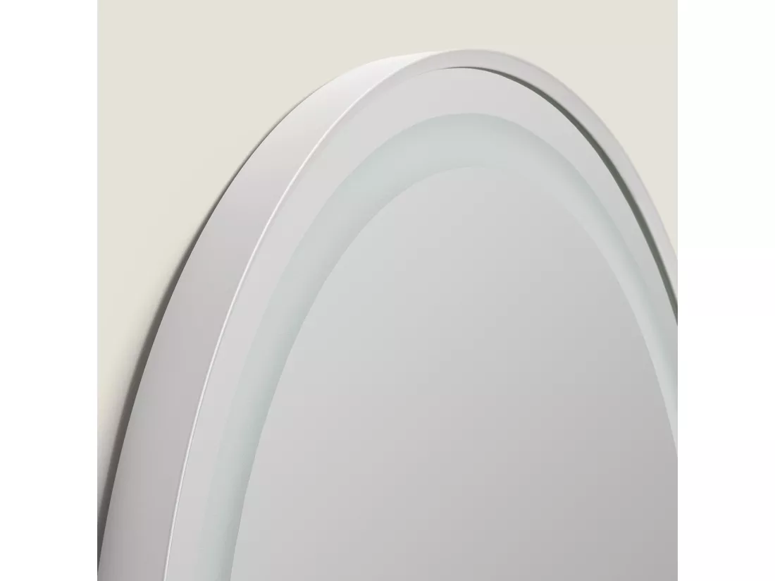 Miroir Salle de Bain avec Éclairage LED Anti-buée Ø60 cm Nour Sélectionnable (chaud-neutre-froid)