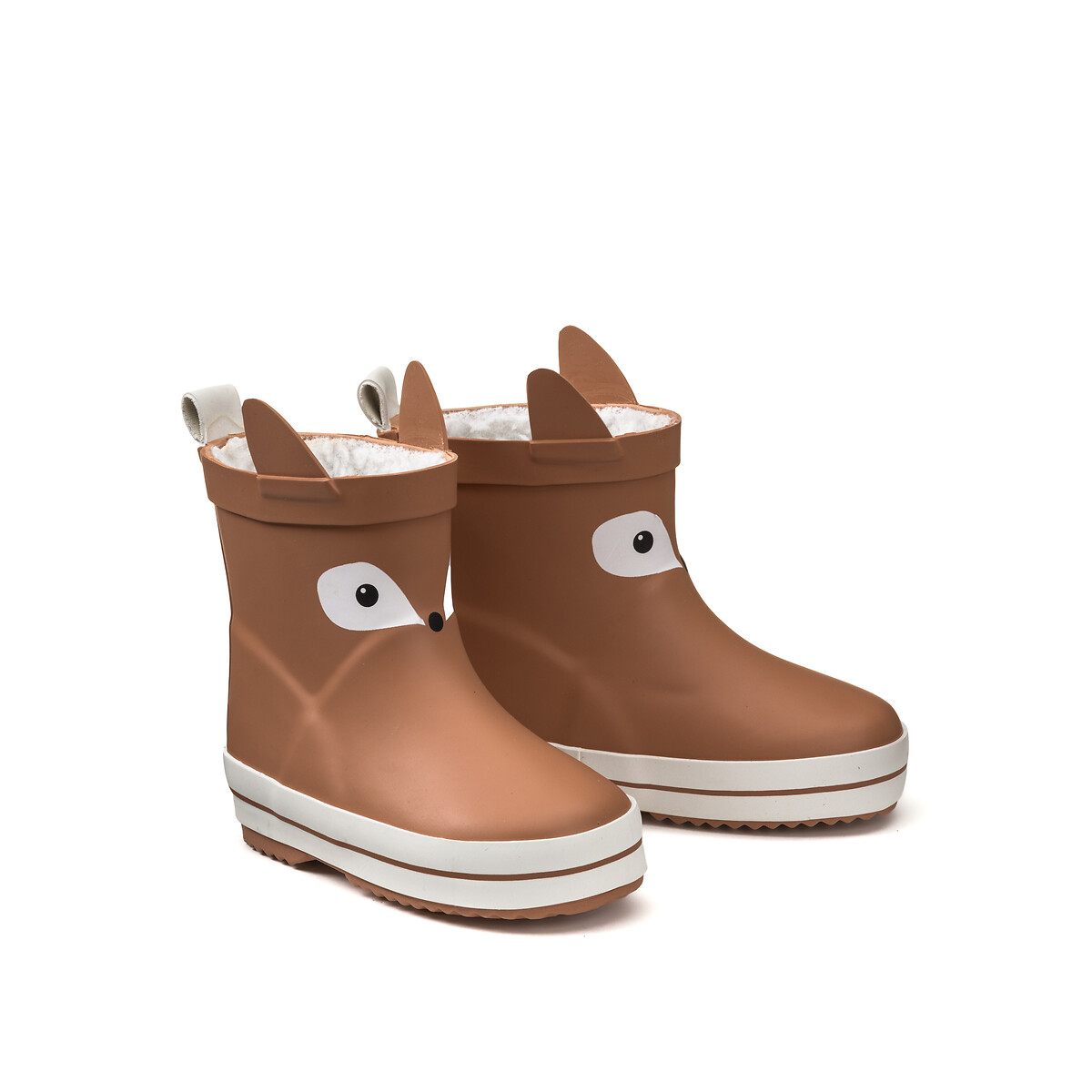 COLEÇÃO LA REDOUTE<br>Botas de chuva forradas, estampa de raposa