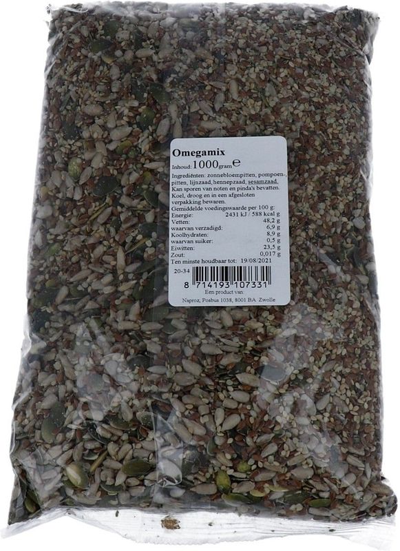 Boerjan - Omegamix - 1000 gr - Zonnebloempitten
