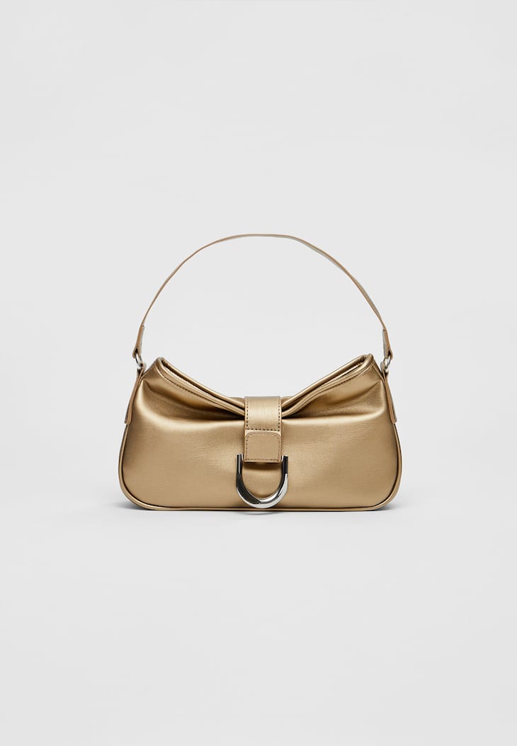 Bolsa com fivela dourada