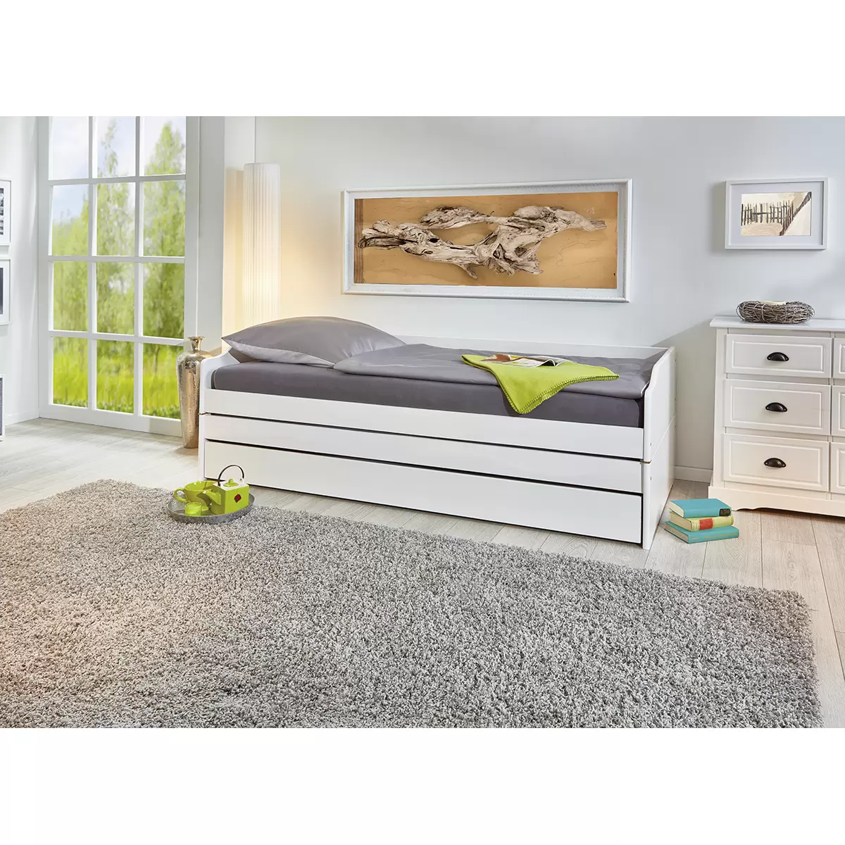 Funktionsbett Lotar 90x200 weiss