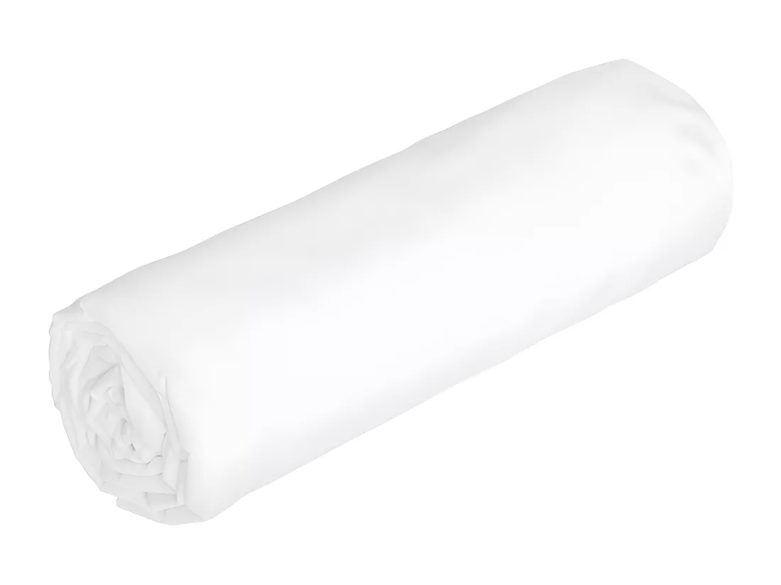 Drap house en satin 92 fils/cm² - 140 x 190 cm - Bonnet 30 cm - Blanc - ABILY de PALACIO