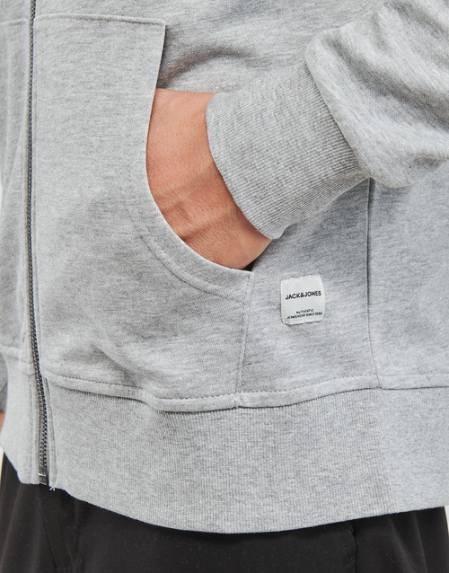 Jack & Jones - JJEBASIC SWEAT ZIP HOOD - Gris
