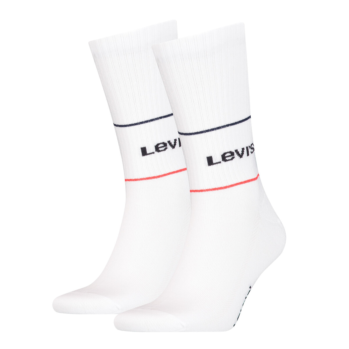 Conjunto de 2 pares de meias Levi's com logotipo esportivo