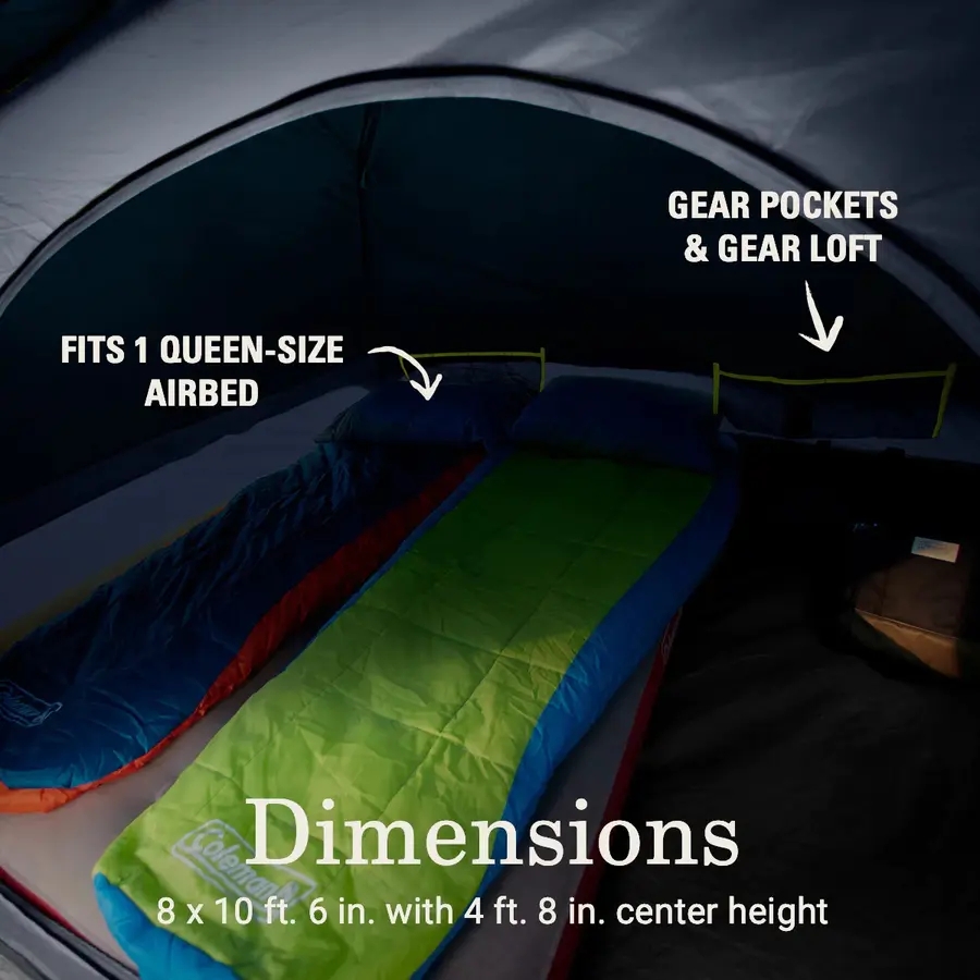 Skydome&trade; 4-Person Screen Room Camping Tent with Dark Room&trade; Technology