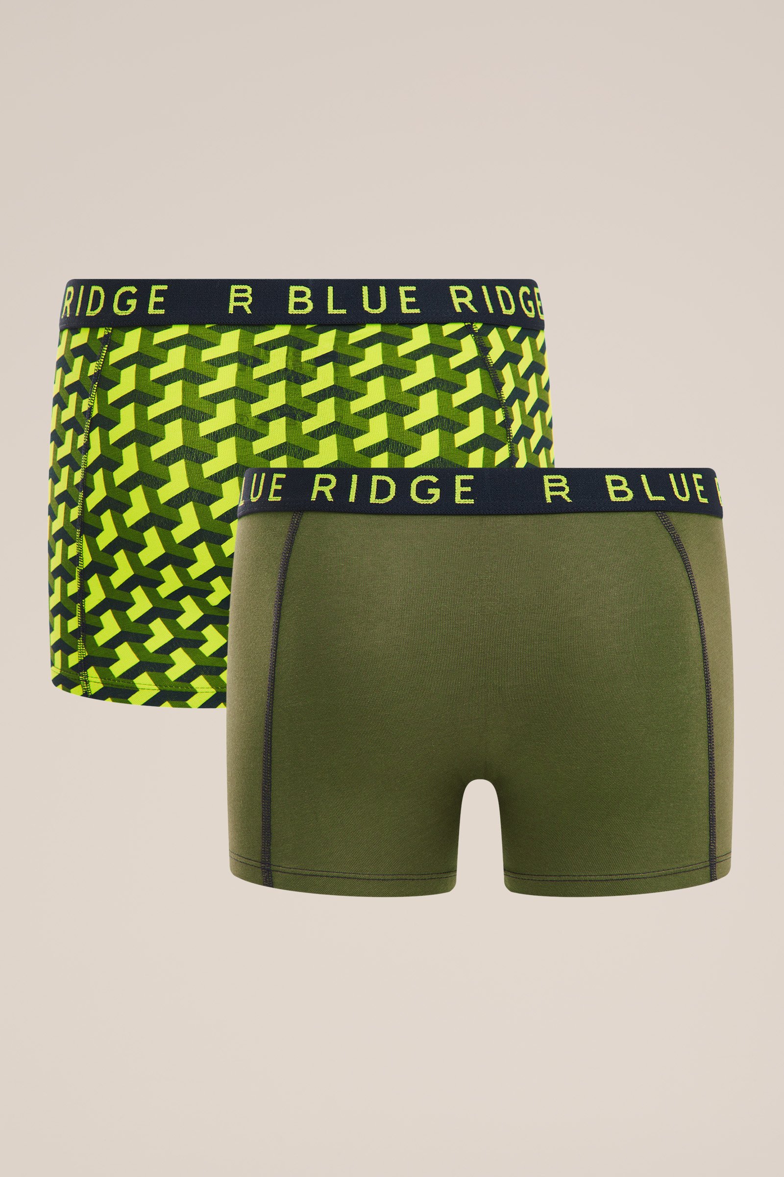 Jongens boxershorts, 2-pack Blue Ridge Groen