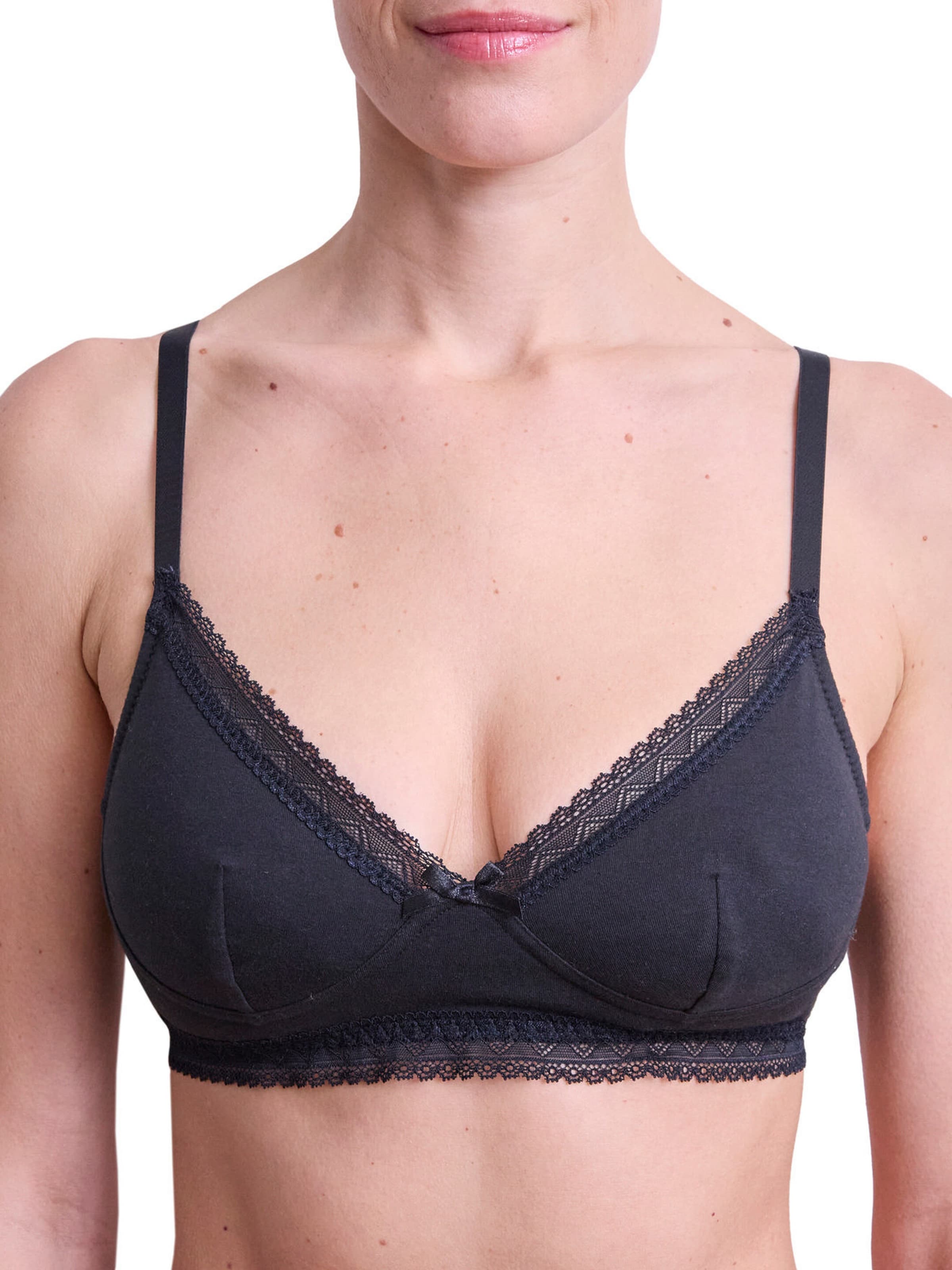 Vertbaudet 2er-Pack Umstands-BHs mit Bio-Baumwolle schwarz