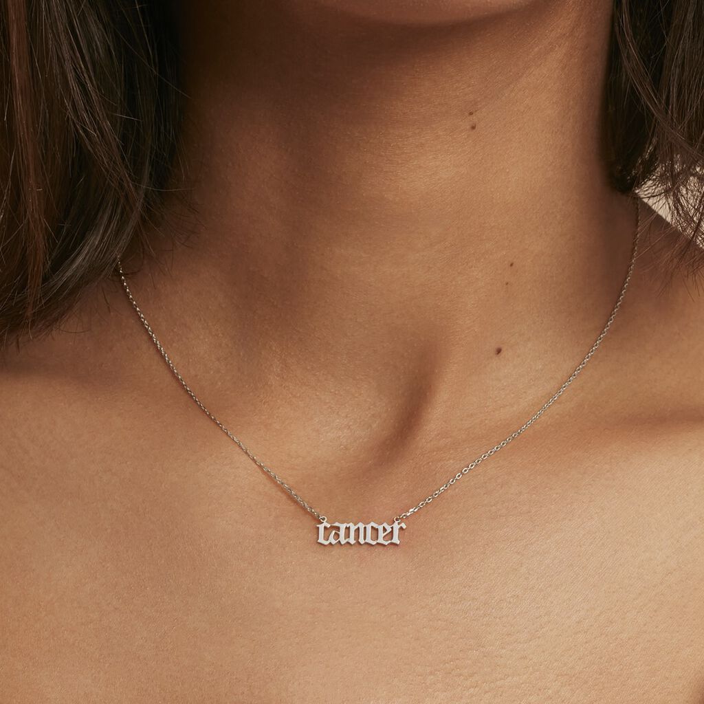 Collier Argent Blanc Astro