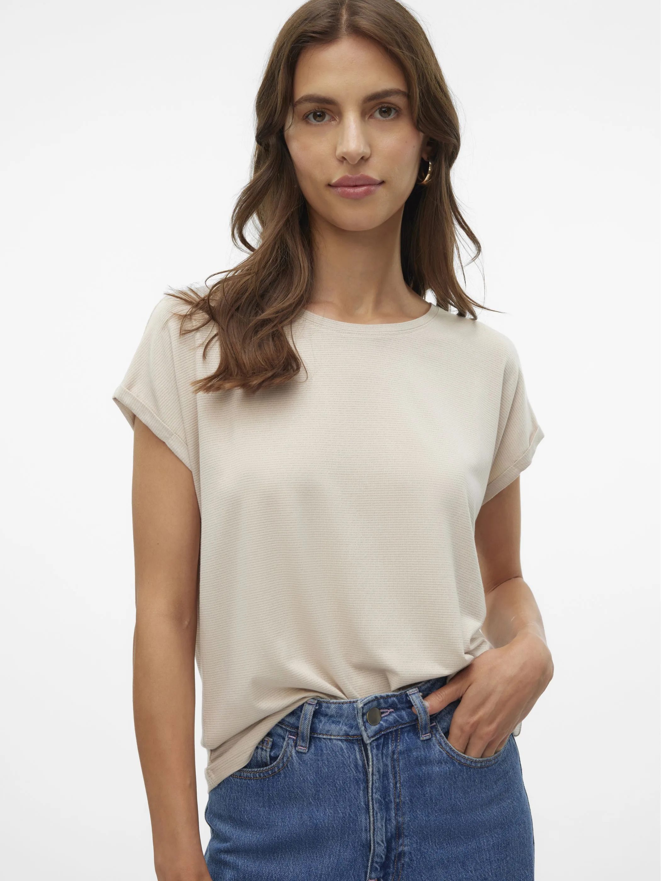 Vero ModaVMLAVA PLAIN SS TOP L Shirt