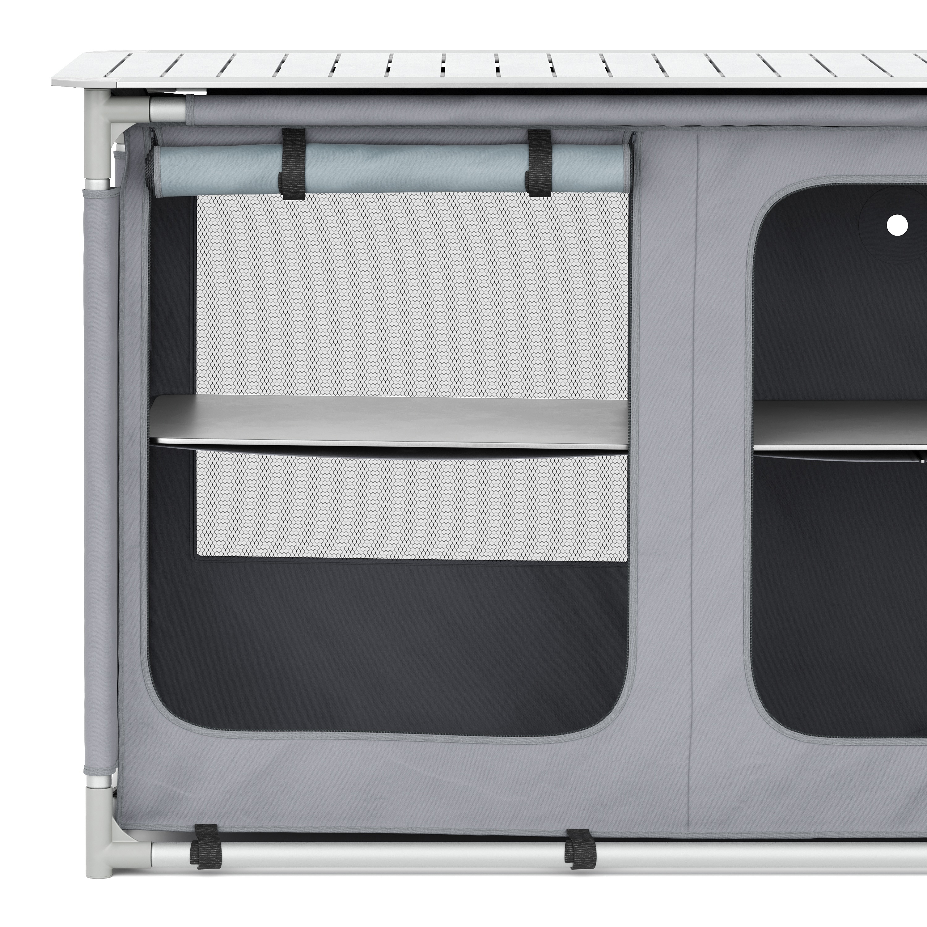Campingküche grau 116 x 52 x 84 cm