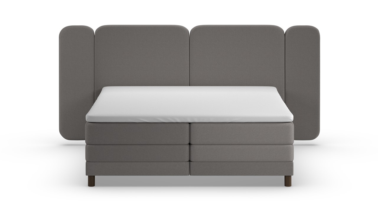 Elektrische boxspring Ridge - Warm wool dark grey