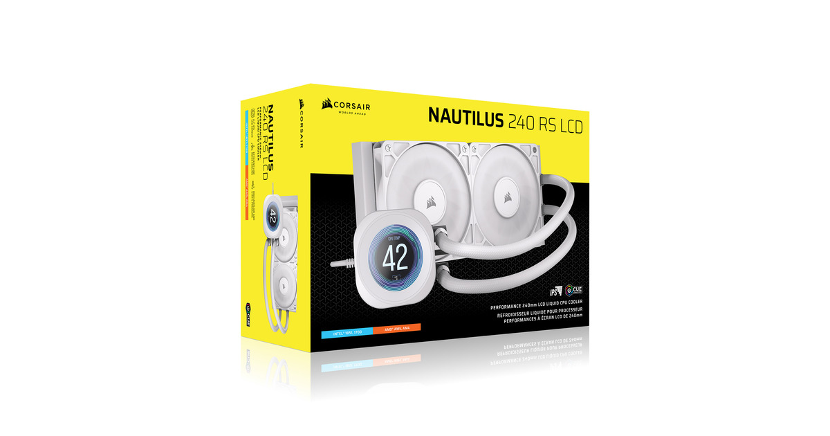 CorsairNAUTILUS 240 RS LCD CPU-vloeistofkoeler waterkoeling  (Wit)