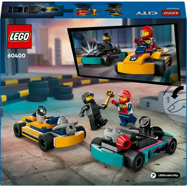 60400 Go-Karts mit Rennfahrern