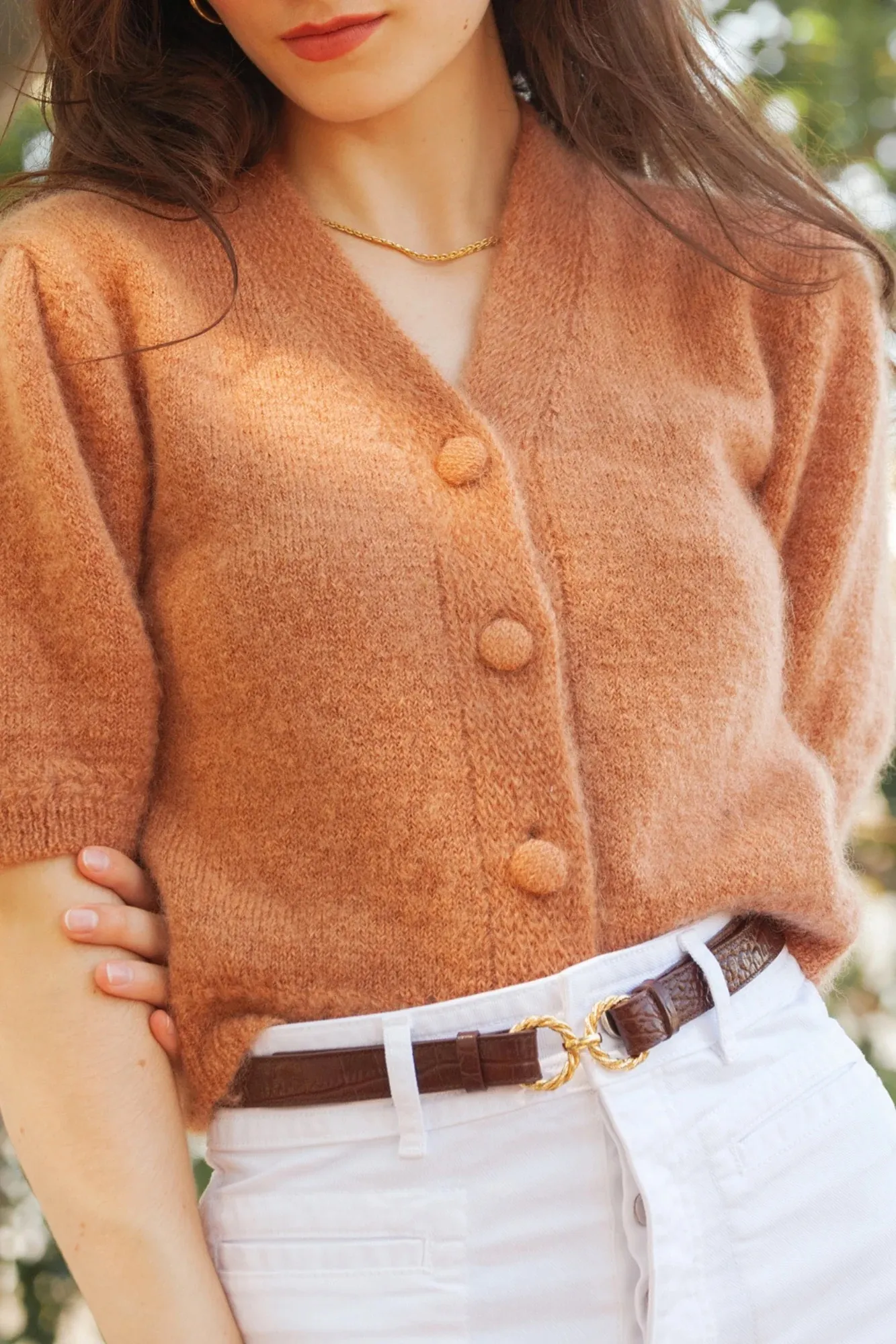 Ceinture en cuir croco Aimée Fauvette