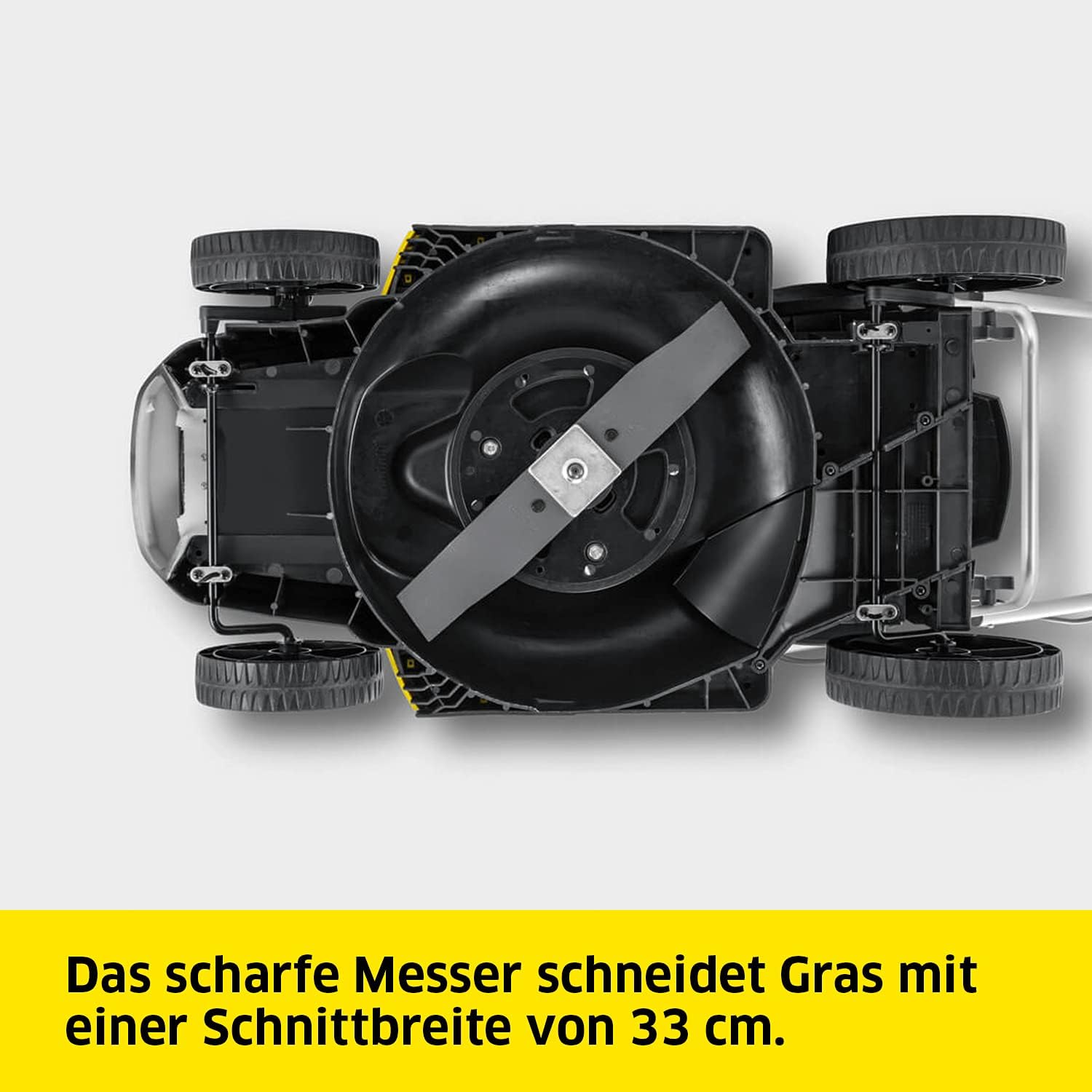 Kärcher 18 V Akku-Rasenmäher LMO 18-33, Schnittbreite: 33 cm, verstellbare Schnitthöhe: 35-65 mm, Mulchkeil, Fangkorb: 35 Liter, verwendbar mit dem Kärcher 18-V-Akku, Leistung: max. 250 m², ohne Akku