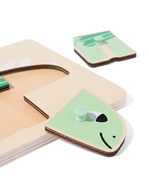 puzzle à encastrement en bois dino