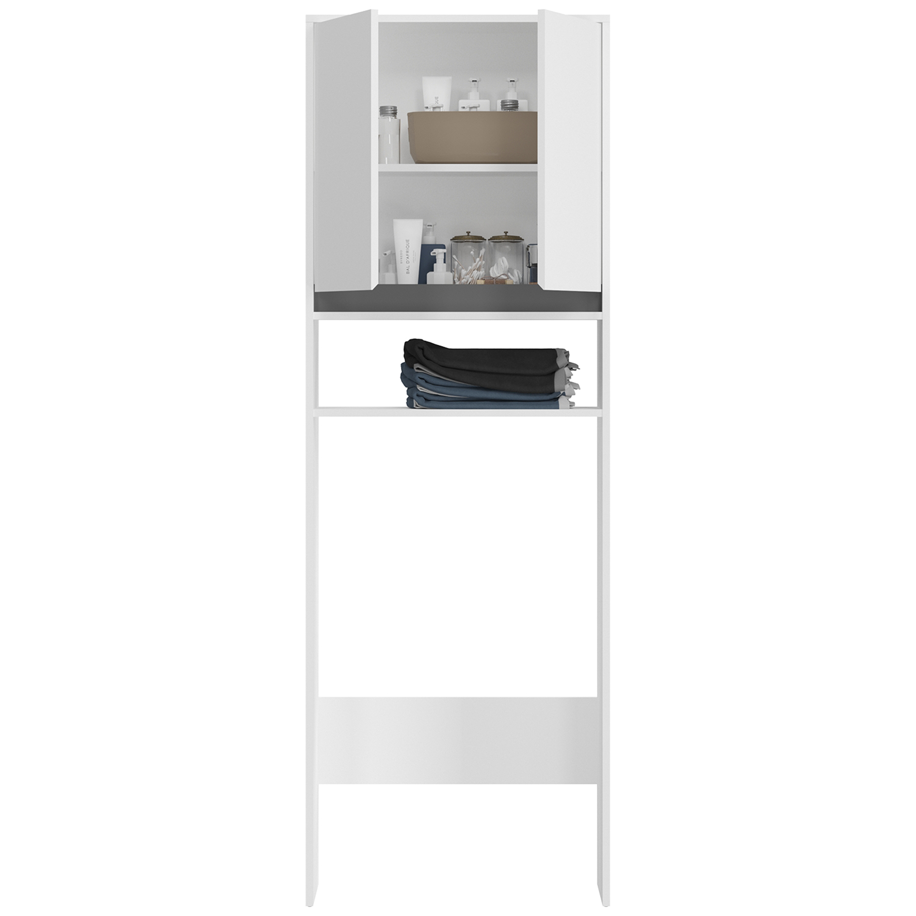 Waschmaschinenüberbau TORINO - weiß - 190 cm hoch
