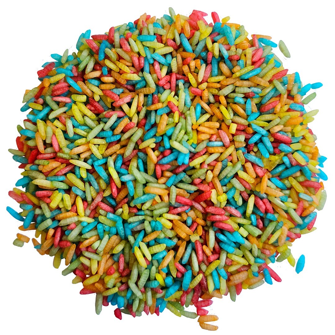 Grennn speelrijst regenboog mix - 750 gr