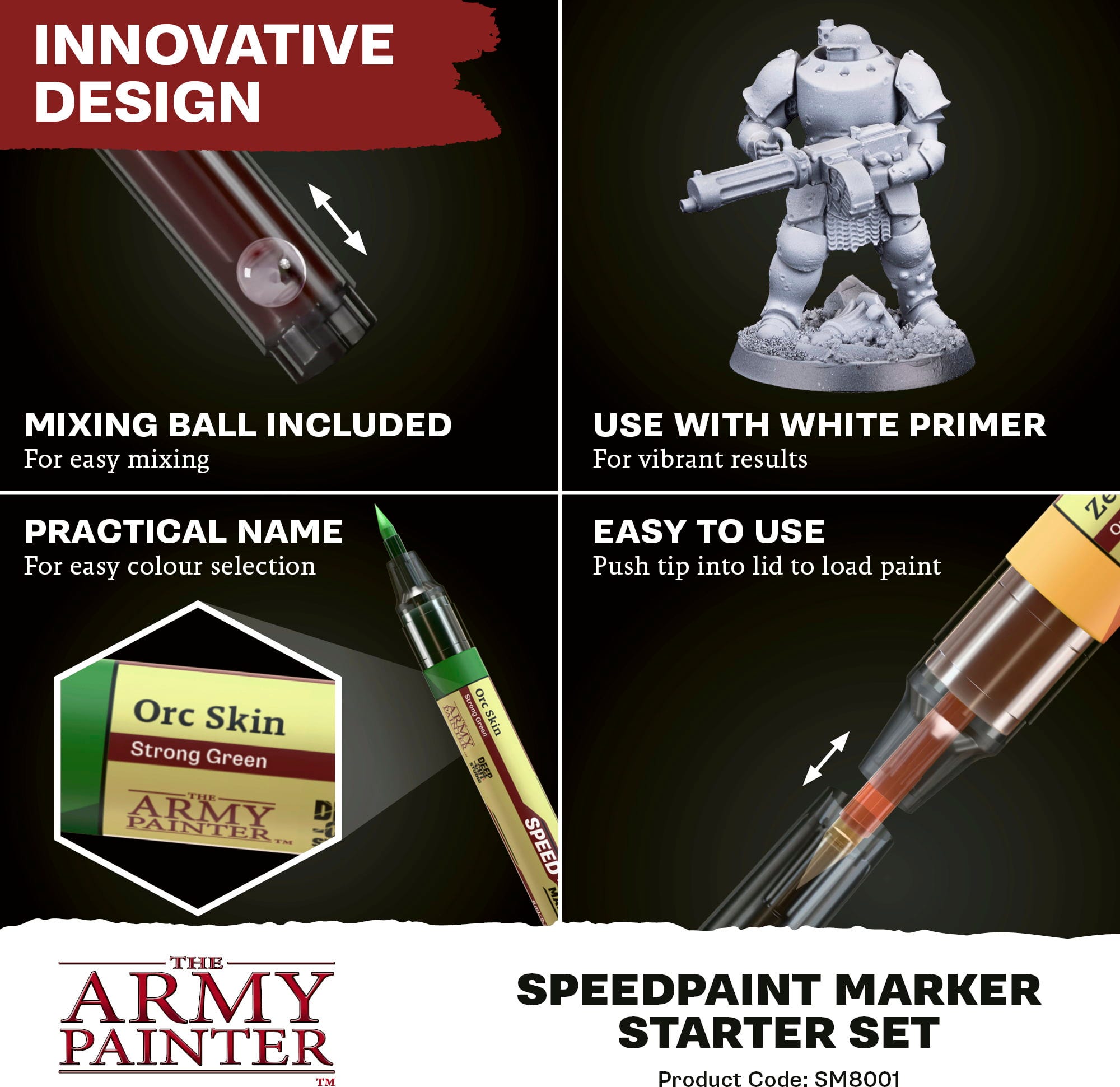 The Army Painter  Speedpaint Marker Starter Set    Speedpaint neu gedacht: Marker fürs Malen ohne Pinsel!