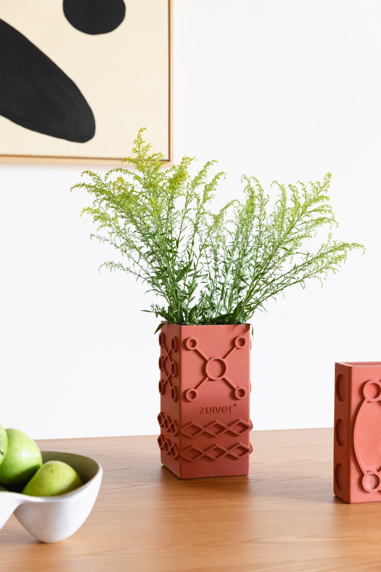 VASE GRAPHIC SQUARE GREY