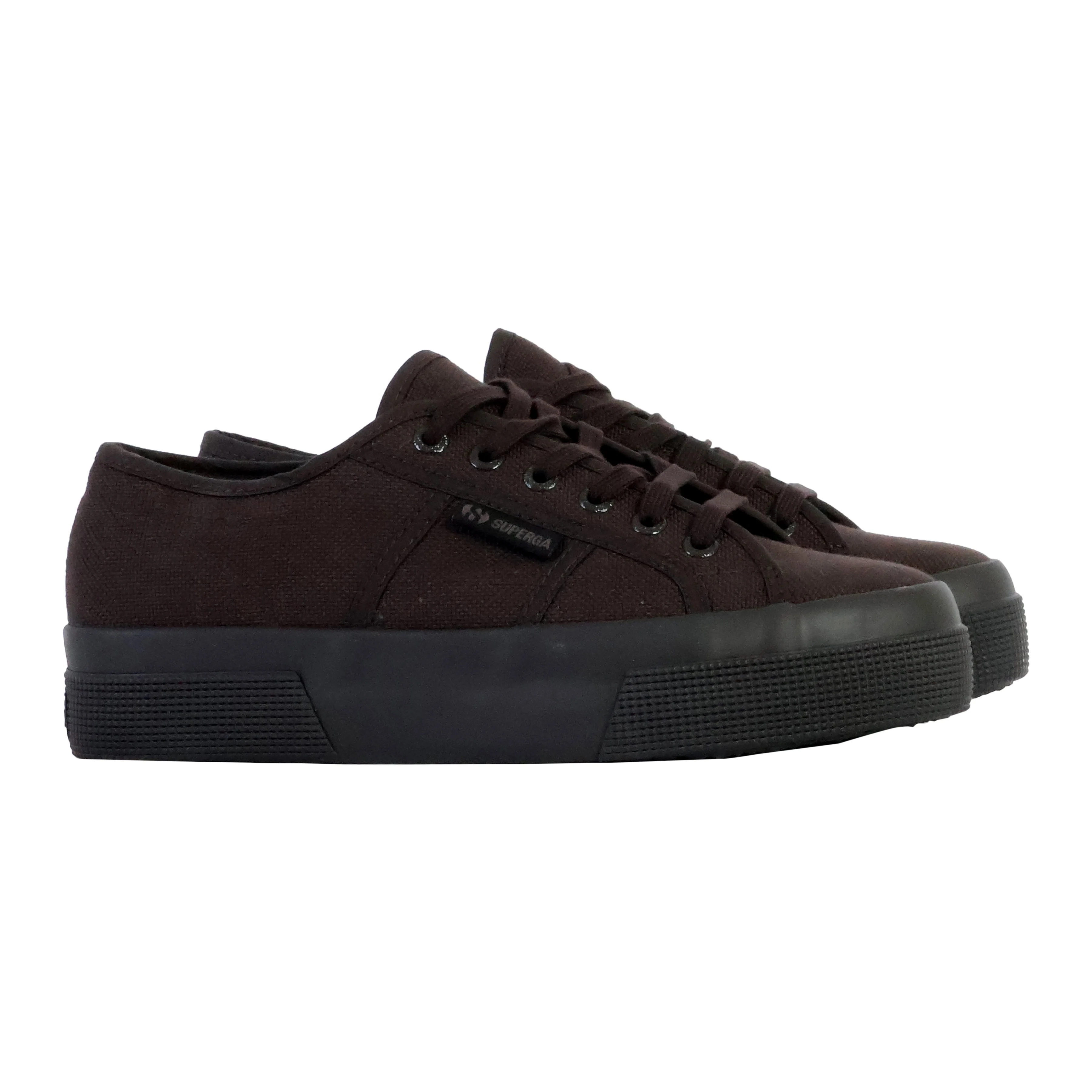 Basket basse à lacets superga platform | Noir