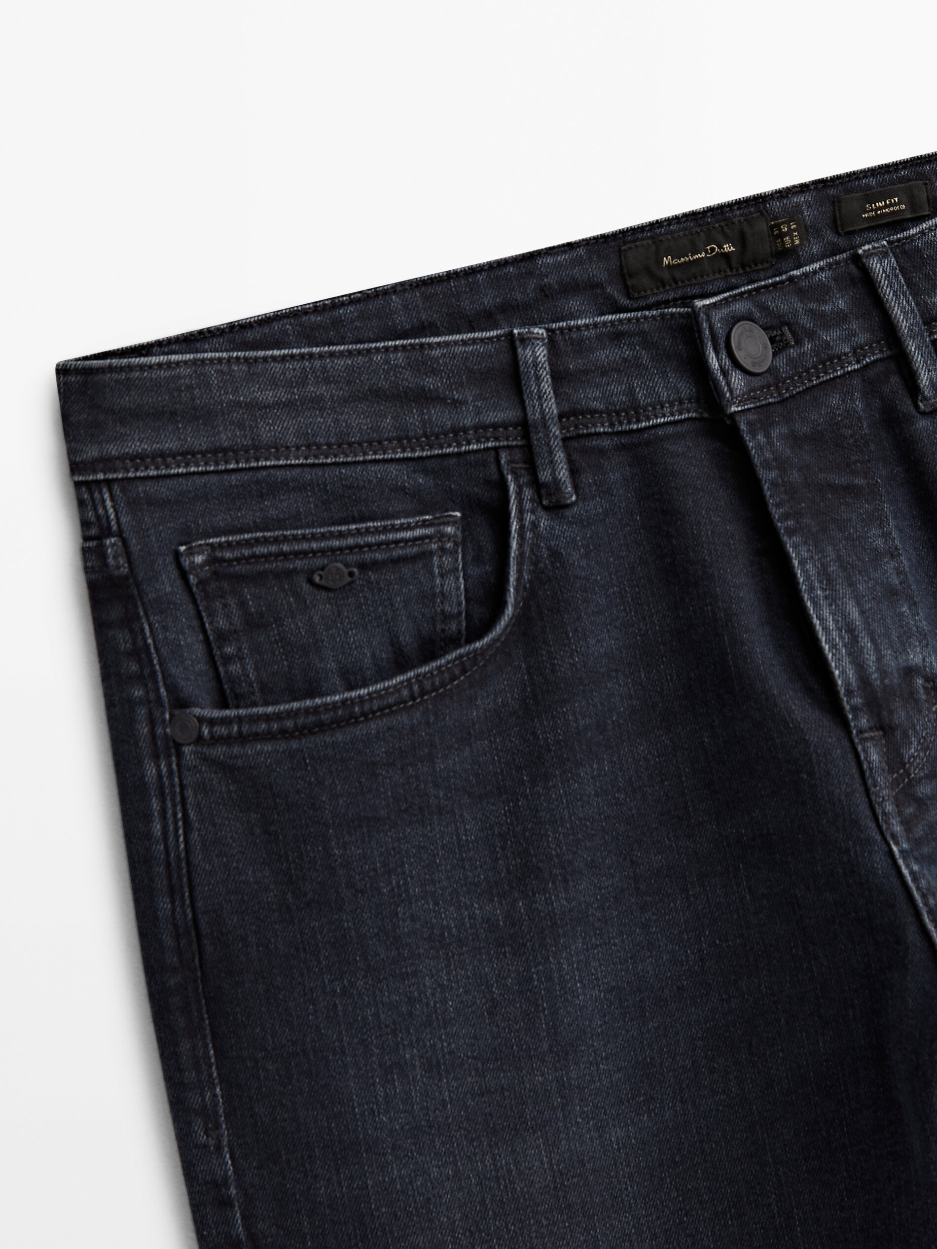 Calça vaqueira slim fit azul e preta - INDIGO