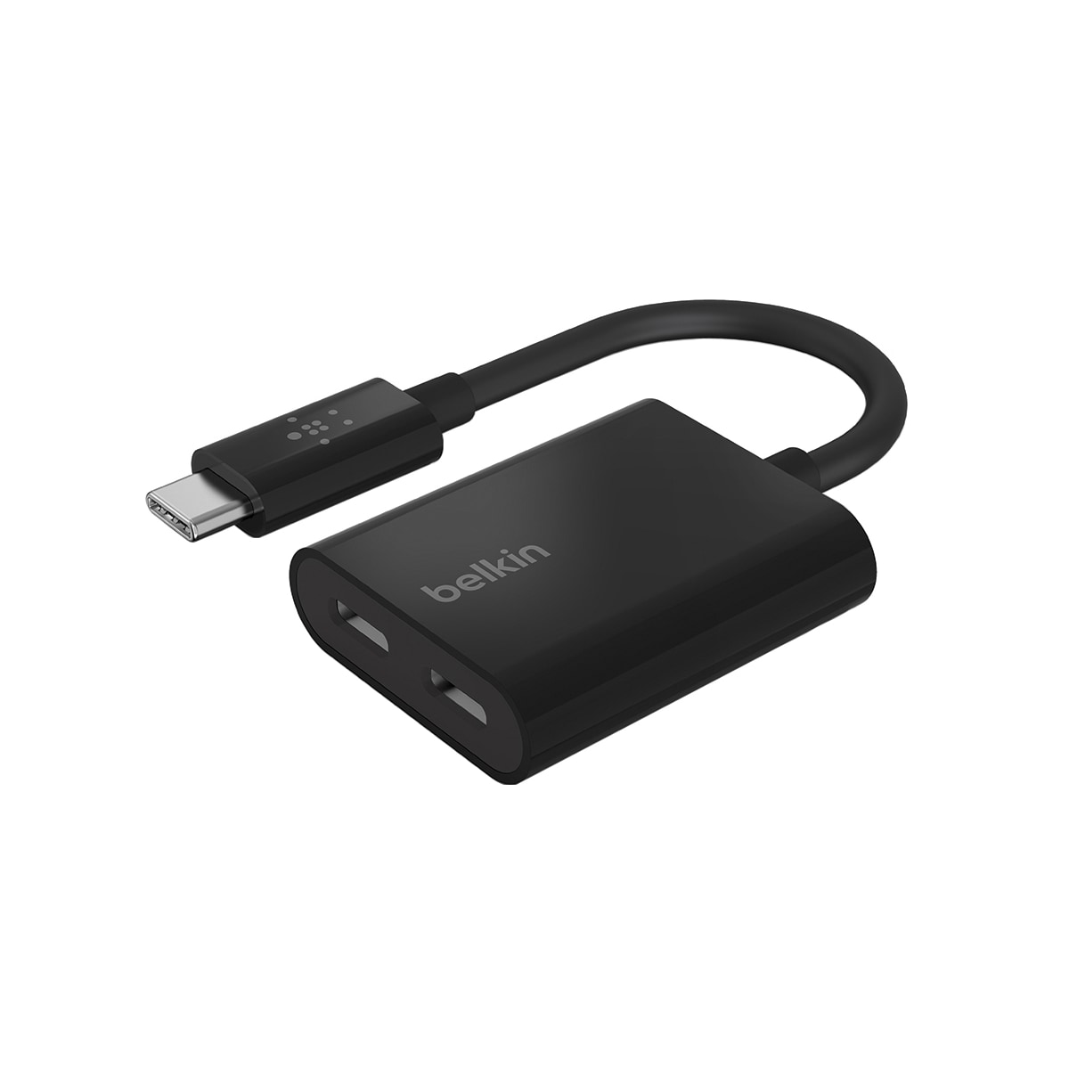Belkin USB-C lyd og ladeadapter (sort)