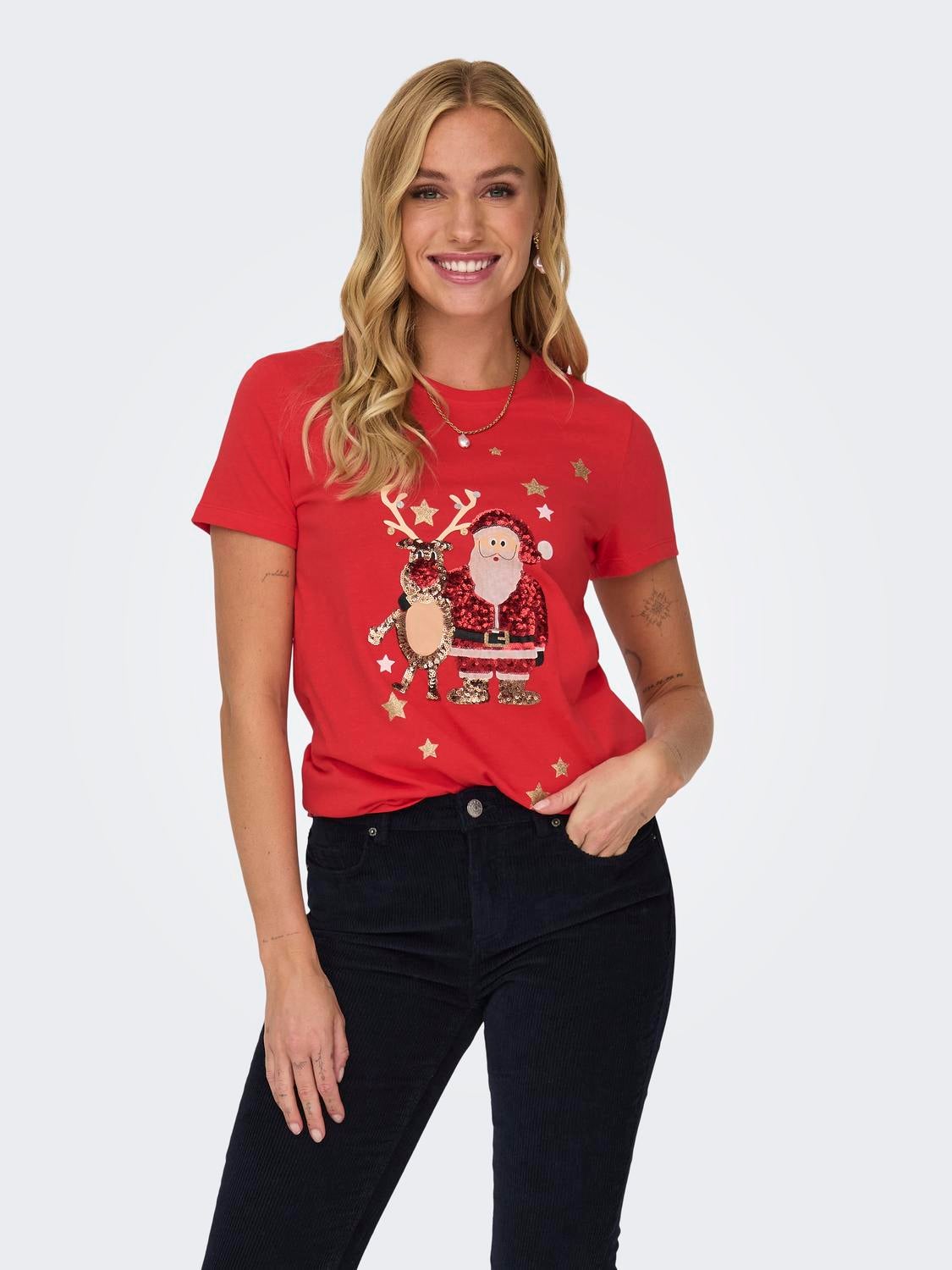 ONLYRSA T-shirt Flame Scarlet