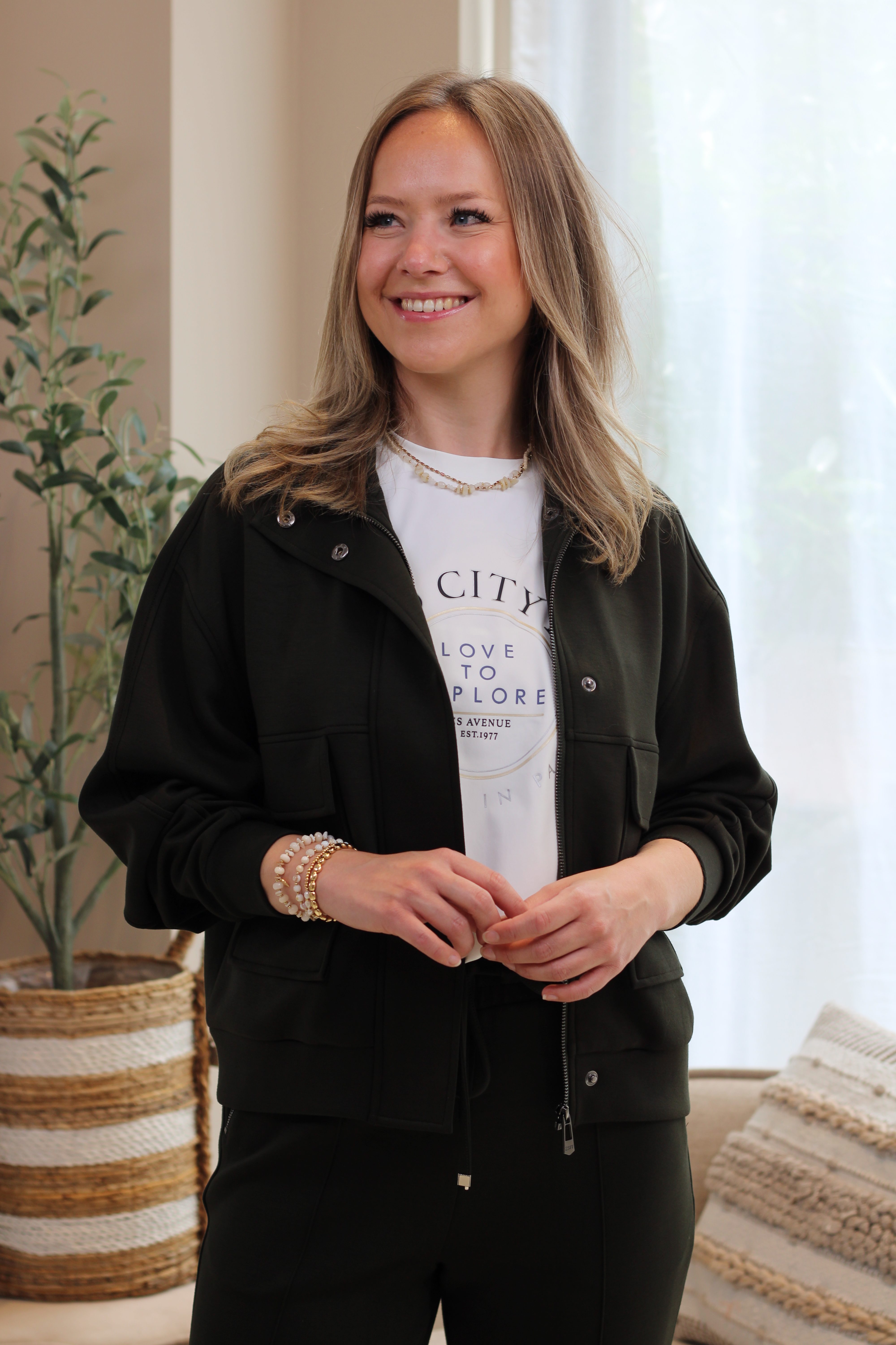 Zoso - Jill Luxury Sporty Cardigan - Army