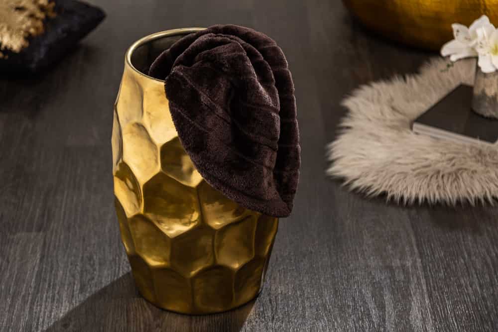 Handgefertigter Beistelltisch ORGANIC ORIENT 50cm gold Metall Hammerschlag Design rund