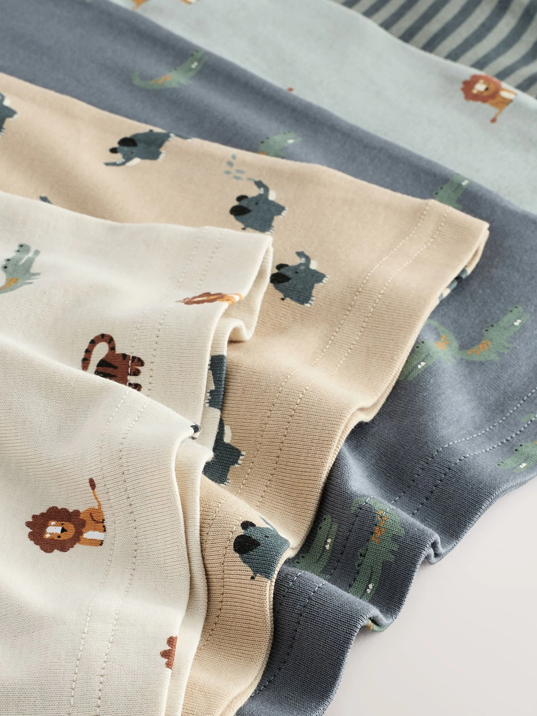 Mini-safariprint - 100% katoenen hemden set van 5 (1.5 - 8 jr)