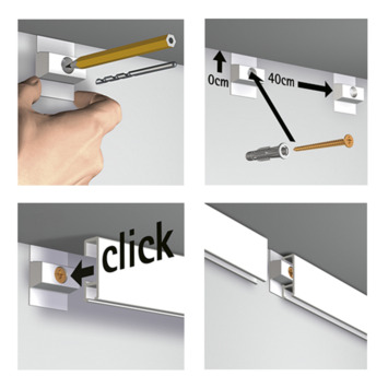 Artiteq Click Rail schilderij ophangsysteem service set aluminium