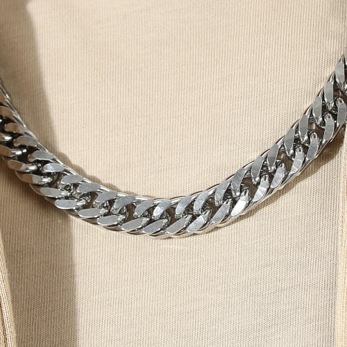Collier Maille Gourmette 10mm Argenté
