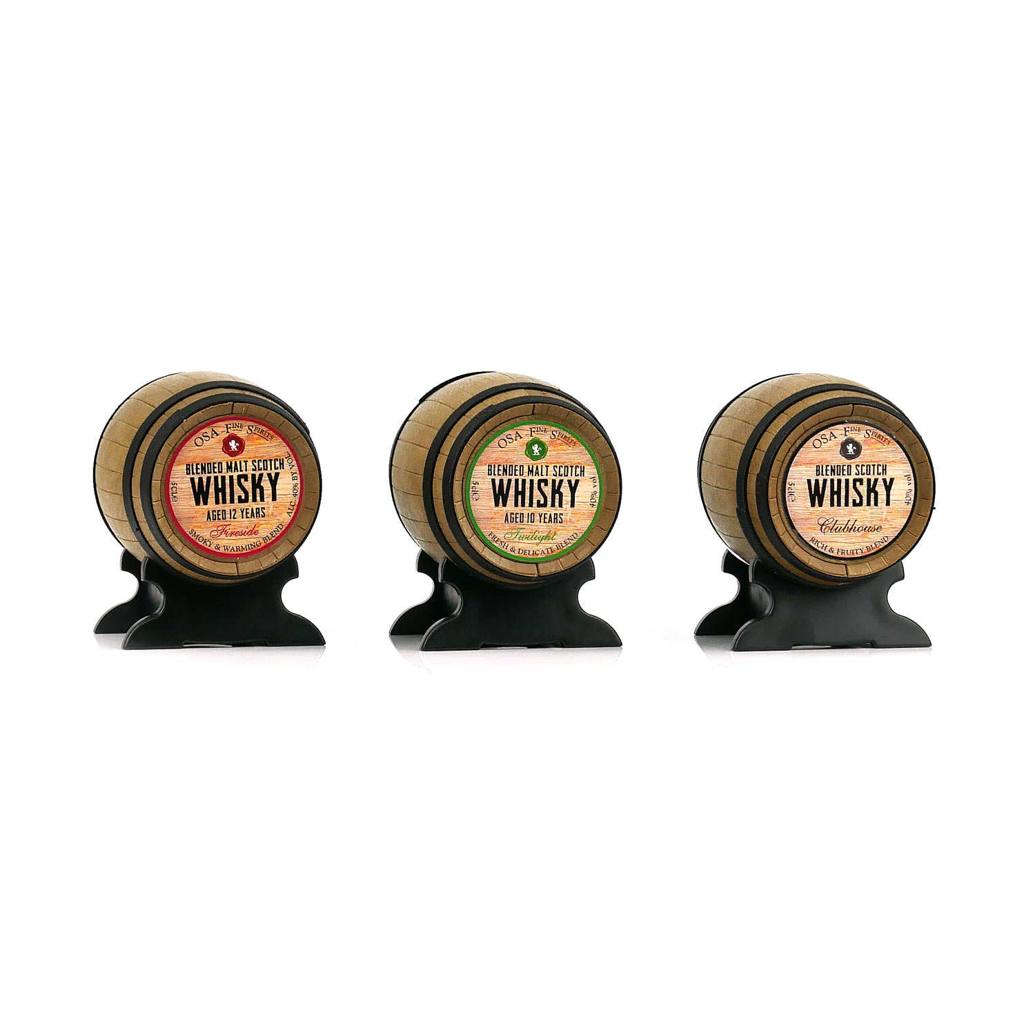 Coffret 3 mignonnettes de Old St Andrews Whisky Barrel