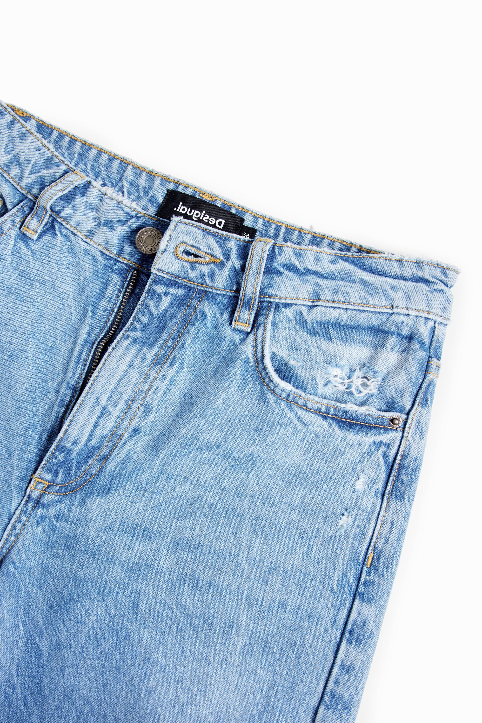 Jean wide leg strass