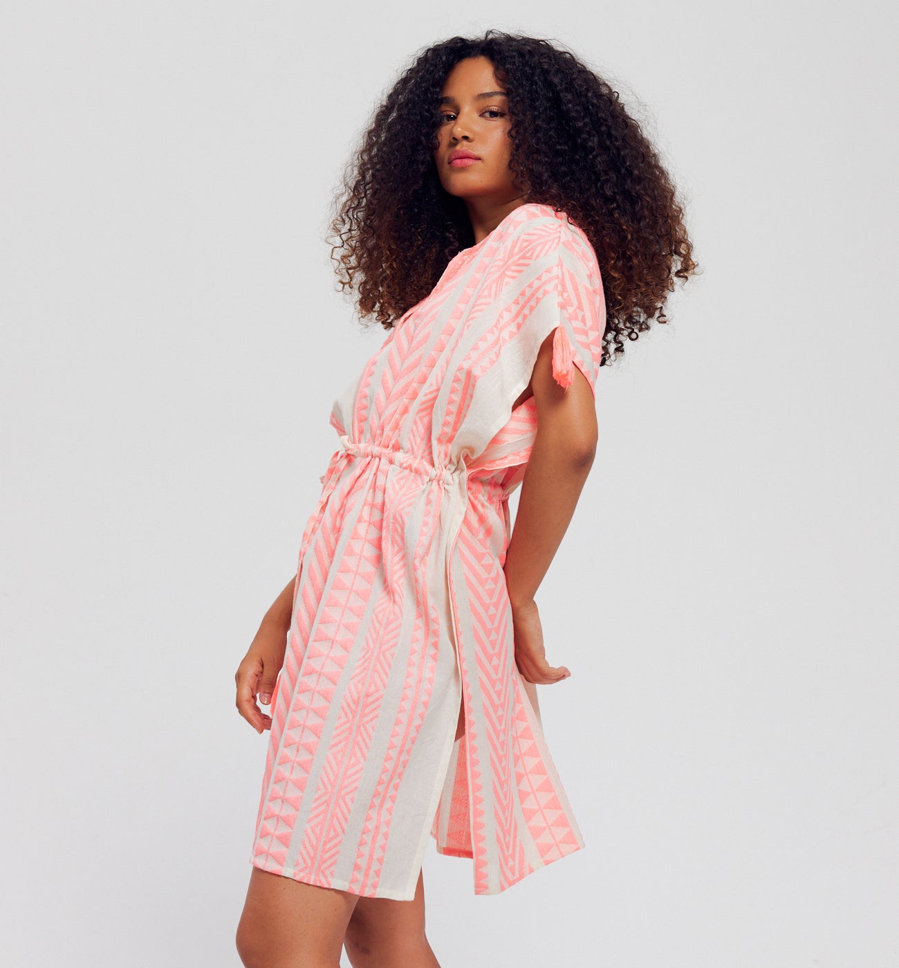 Caftan brodé Femme - Imprimé multicolore