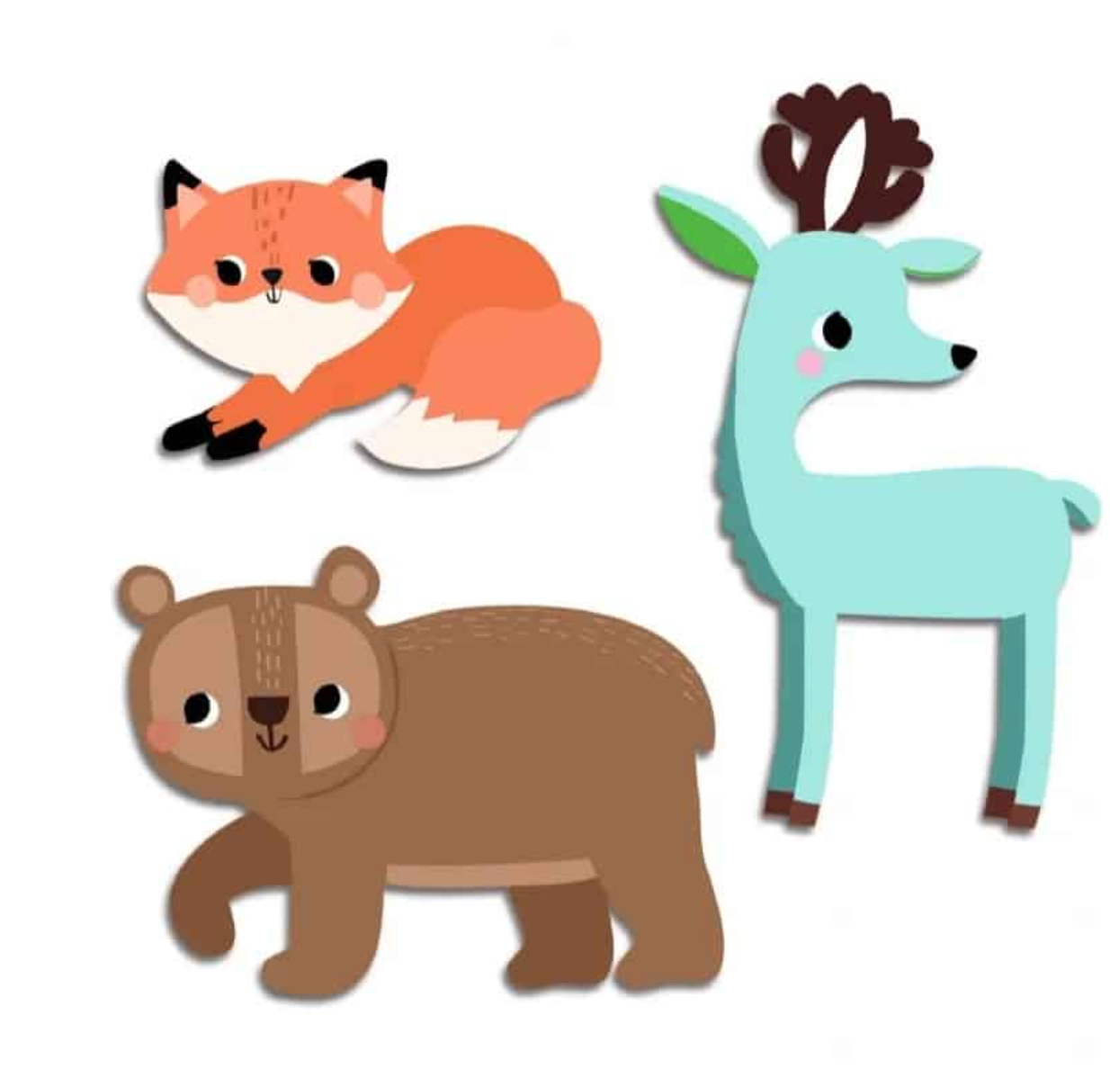 Djeco dj00055 Grote stickers Bosdieren
