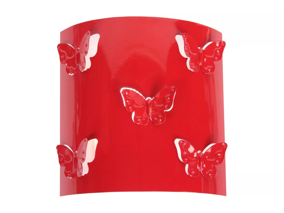 Applique enfant métal rouge 8cm.