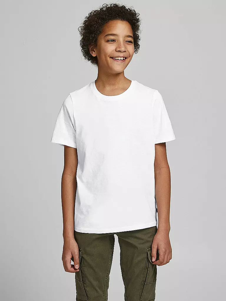 JACK & JONES Jungen T-Shirt JJEORGANIC weiss