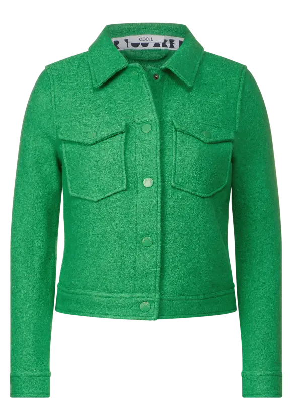 Jacke mit Wollanteil - celery green