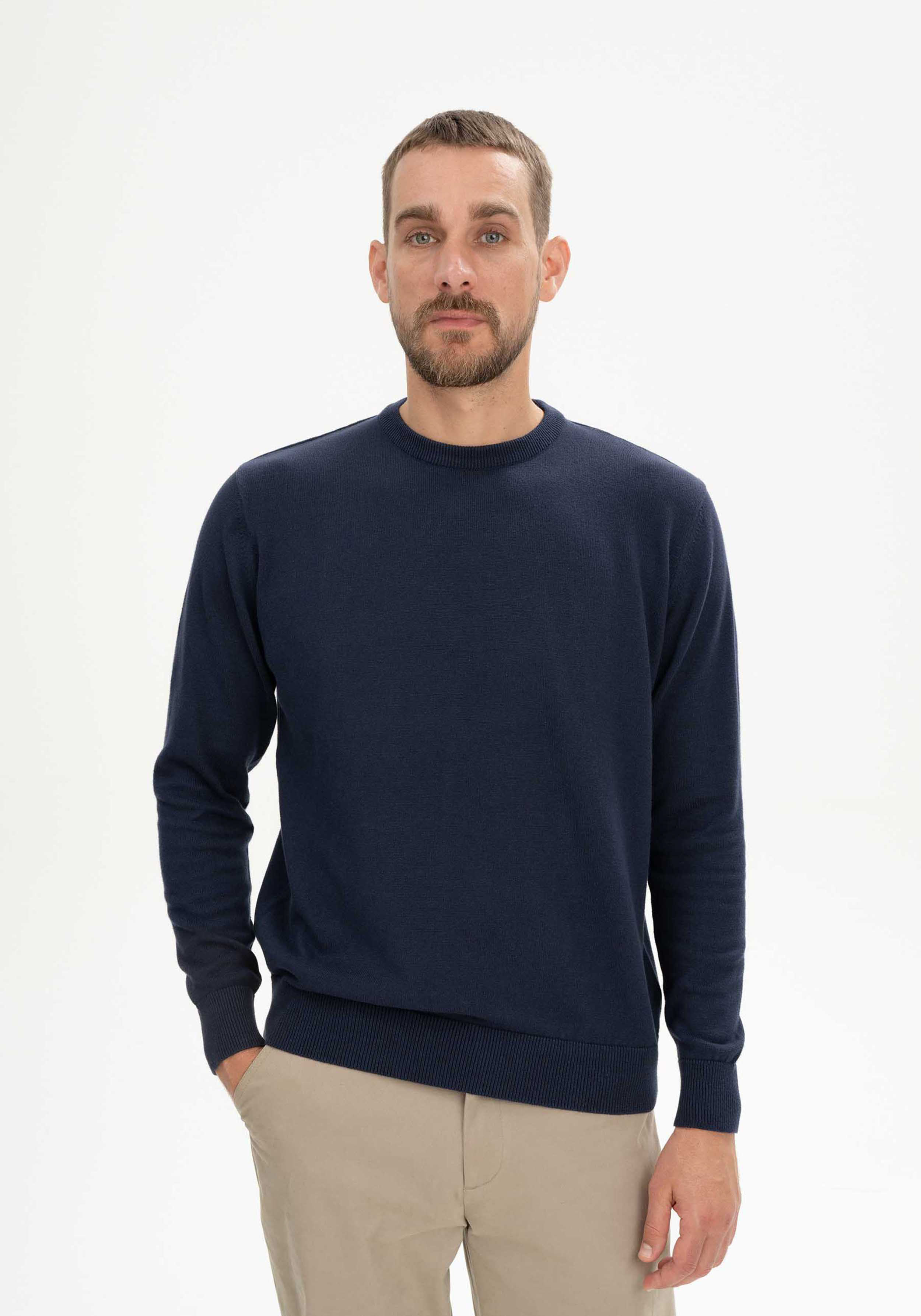 Mela Feinstrickpullover Himal Navy