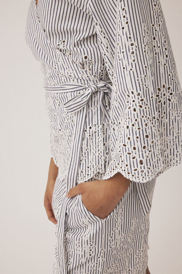 Magasin du Nord Collection Asta 4G Blue and white stripe