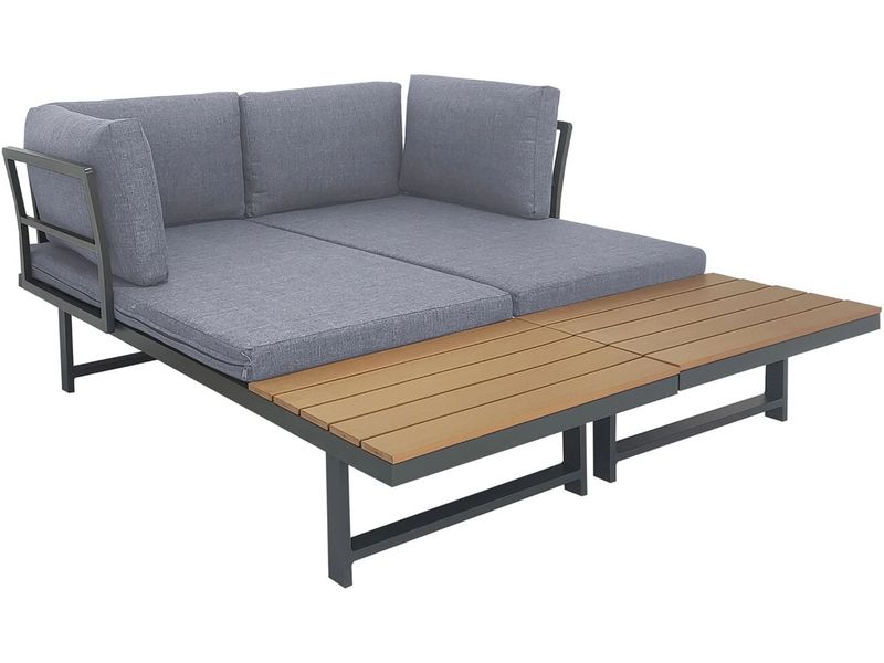 NORDIcated Loungeset Lain Alu Frame Elegantes und vielseitiges Alu-Sofa-Set für drinnen und draussen