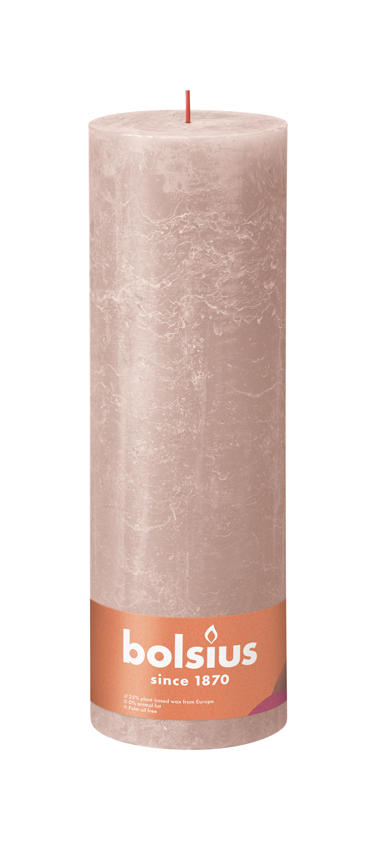 Bolsius Rustiekkaars 300/100 Misty Pink (1 stuk)