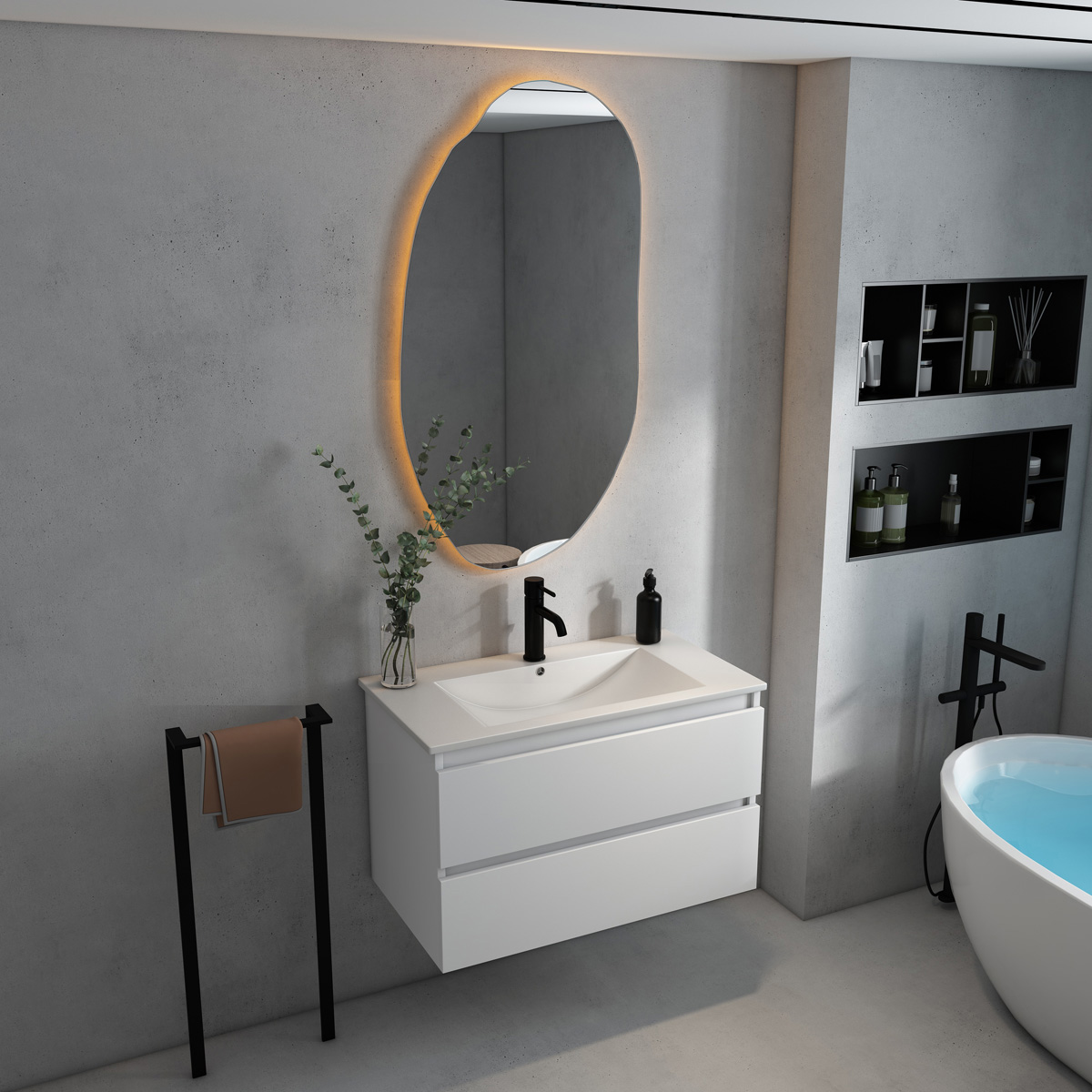 Fontana Rovigo onderkast 80cm mat wit